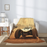 Couverture en flanelle verticale 280g avec motif unique de voiture de course