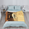Couverture en flanelle verticale 280g avec motif unique de voiture de course