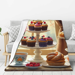 280g vertikaler Flanell-Decke (Druck "Leckere Desserts")
