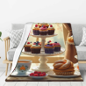 Couverture en flanelle verticale 280g (Imprimé de délicieux desserts)