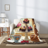 Couverture en flanelle verticale 280g (Imprimé de délicieux desserts)