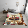 Couverture en flanelle horizontale 280g (Motif exquis de desserts)