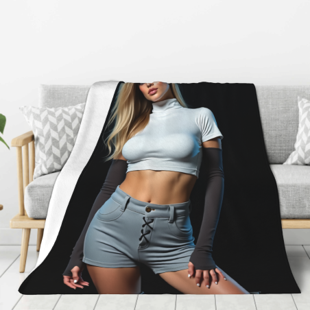Manta de franela estilo vertical de 280g con estampado de una cara