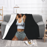 Couverture en flanelle horizontale 280g : Motif de fille fitness sexy