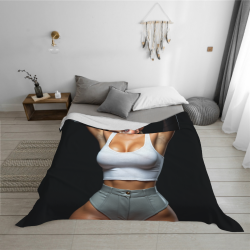Couverture en flanelle horizontale 280g : Motif de fille fitness sexy