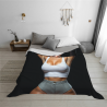Couverture en flanelle horizontale 280g : Motif de fille fitness sexy