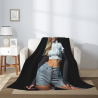 Manta de franela estilo vertical de 280g con estampado de una cara