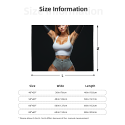 Couverture en flanelle horizontale 280g : Motif de fille fitness sexy