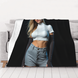 Couverture en flanelle horizontale 280g avec impression pleine largeur sur une seule face