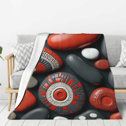 Coperta in flanella paesaggio astratto a inchiostro - Okomall