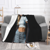 Couverture en flanelle horizontale 280g avec impression pleine largeur sur une seule face