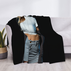 Coperta in flanella orizzontale 280g con stampa a tutta larghezza su un solo lato