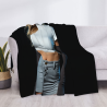 Couverture en flanelle horizontale 280g avec impression pleine largeur sur une seule face