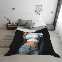 280g horizontale Flanell-Decke mit voller Breite einseitigem Druck