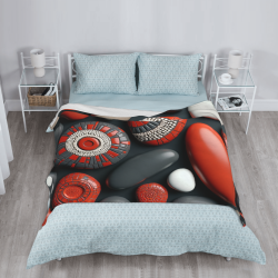 Abstrakte Tintenlandschaft Flanell-Decke - Okomall