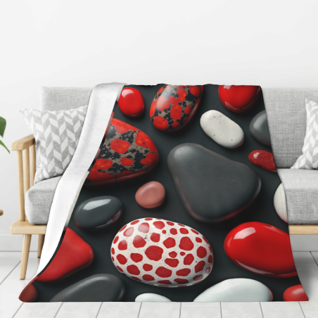 Manta de franela con textura de piedra creativa - Okomall