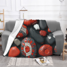 Manta de franela horizontal de 280g, cómoda y duradera con estampado