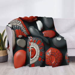 Manta de franela horizontal de 280g, cómoda y duradera con estampado