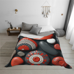 Manta de franela horizontal de 280g, cómoda y duradera con estampado