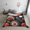 Manta de franela horizontal de 280g, cómoda y duradera con estampado