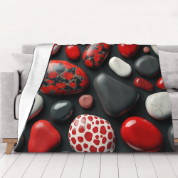 Manta de franela con textura de piedra abstracta - Okomall