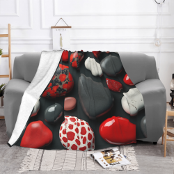 Плед из фланели с абстрактным каменным узором - Okomall