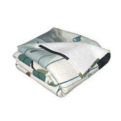 Manta de Flanela Estampada de 280g, Lado Único, Monje Pequeño