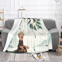 280g Single - sided Printed Little Monk Flannel Blanket