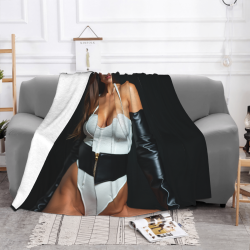280g 일면 인쇄 여성 패턴 플란넬 담요