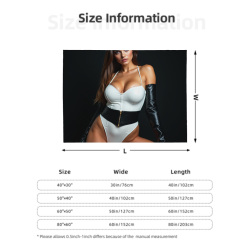 280g 片面プリント セクシー柄 フランネルブランケット
