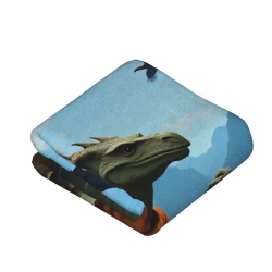 Couverture en flanelle verticale 280g (Motif de dragon fantastique ramant)