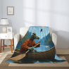 Couverture en flanelle verticale 280g (Motif de dragon fantastique ramant)