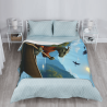Couverture en flanelle verticale 280g (Motif de dragon fantastique ramant)