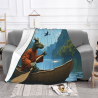 Coperta in flanella Fantasy Forest - Decorazione domestica accogliente e calda
