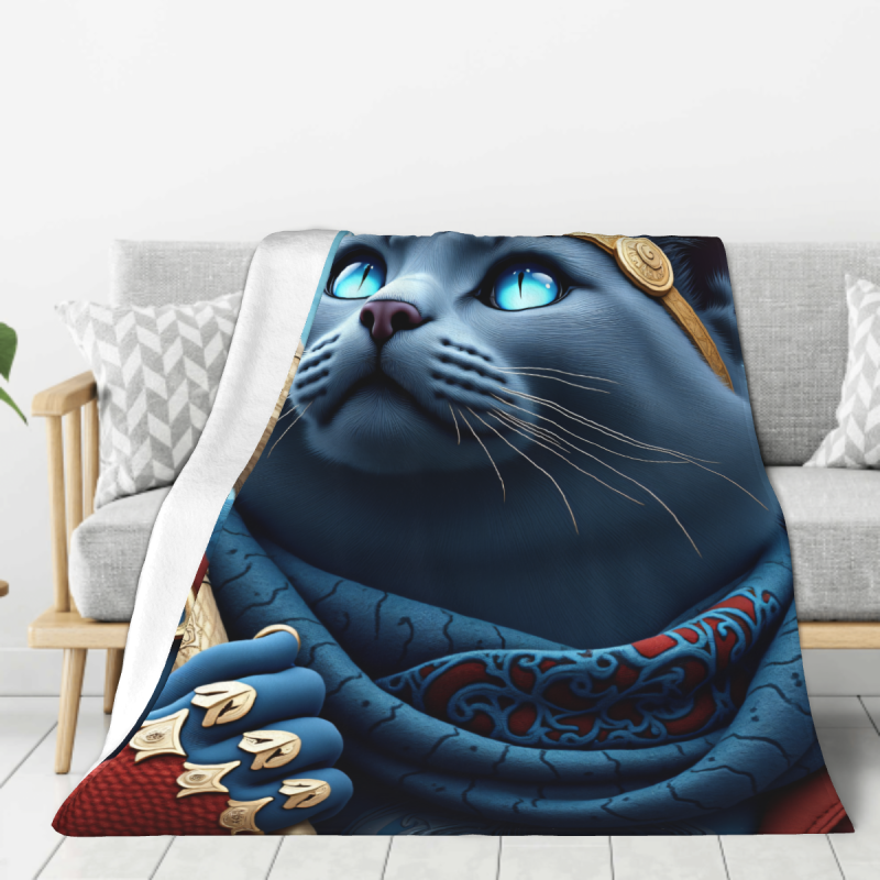 Couette en Flanelle Ombre Mystérieuse de Chat - Okomall Couette en Flanelle Ombre Mystérieuse de Chat - Okomall