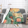 Couette Flanelle Horizontal 280g avec Beauté Classique et Motif de Lotus