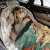 Coperta in Flanella Orizzontale da 280g con Bellezza Classica e Motivo di Loto