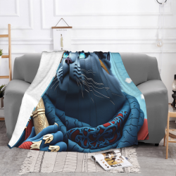 Ägyptische Katzengöttin Bastet Flanell-Decke - Okomall