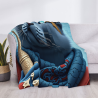 Couverture en flanelle de la déesse chat égyptienne Bastet - Okomall