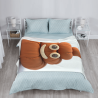 Couette Flanelle Verticale 280g avec Adorable Motif de Caca de Dessin Animé