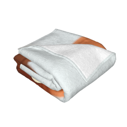 Manta de franela horizontal de 280g con divertido estampado de caca