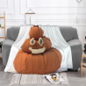 Couverture en flanelle horizontale 280g avec motif mignon de caca