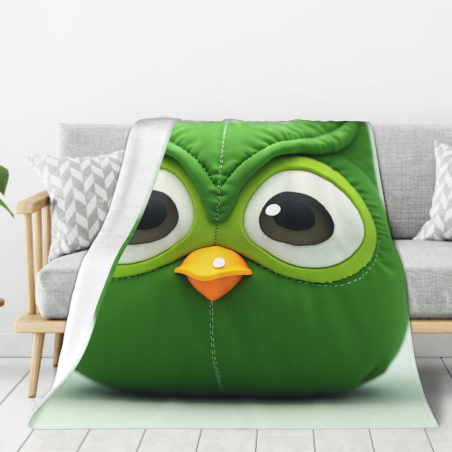 Couette Flanelle Chat Dessin Animé Adorable - Okomall