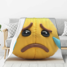 Couverture en flanelle à emojis - Compagnon douillet et élégant pour la maison