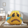 Couverture en flanelle à emojis - Compagnon douillet et élégant pour la maison