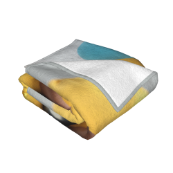 Manta de franela horizontal de 280g con estampado de emoji llorando