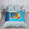 Manta de Flanela Estampada con Oso de 280g