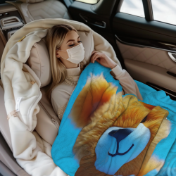 Couette Flanelle Motif Animaux de Dessin Animé - Okomall