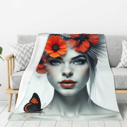 Couverture en flanelle portrait magnifique - OKOMALL