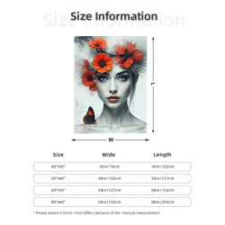 Couverture en flanelle portrait magnifique - OKOMALL